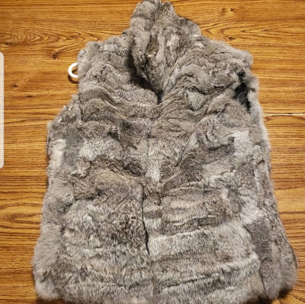 100% real, rabbit fur vest